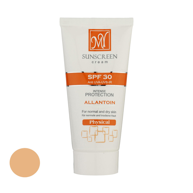 کرم ضدآفتاب رنگی مای مدل SPF30، مناسب پوستهای نرمال و خشک، حجم 50 میلیلیتر