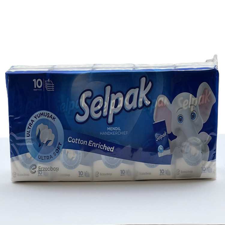دستمال کاغدی جیبی سیلپک 10 برگ مدلALTRA SOFT بسته 10عددی