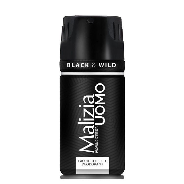 اسپری خوشبو کننده بدن مردانه مالیزیا مدل Black & Wild حجم 150 میلی لیتر