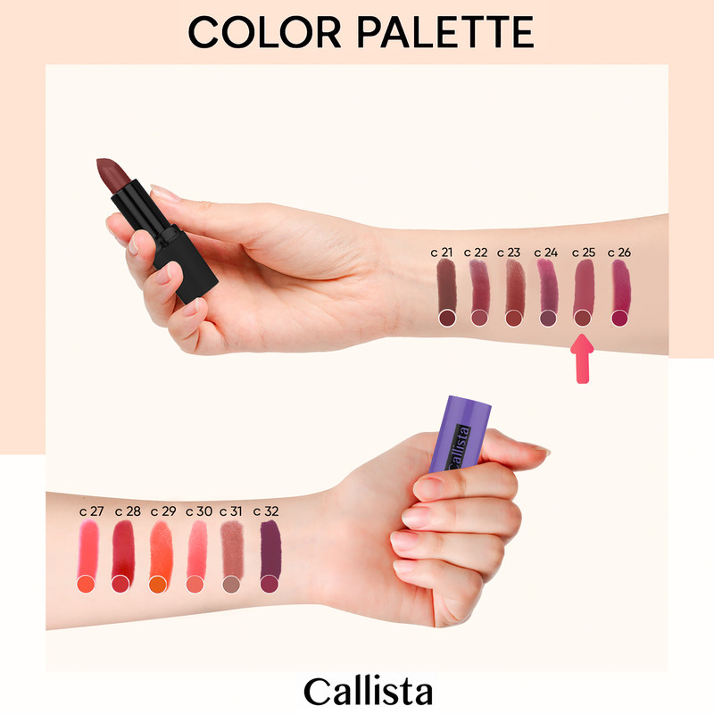 رژ لب جامد کالیستا سری Hydra Color شماره C25