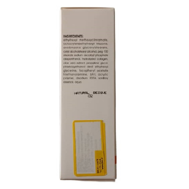 کرم ضد آفتاب رنگی مدانسر spf50 مدل فلویید 02 بژ طبیعی محافظ UVA،UVB و PA++++ مناسب برای انواع پوست حجم 50 میلی لیتر