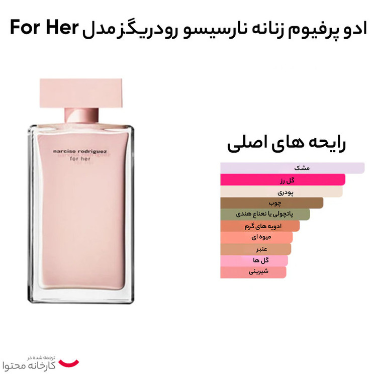 ادو پرفیوم زنانه نارسیسو رودریگز مدل For Her حجم 100 میلی لیتر