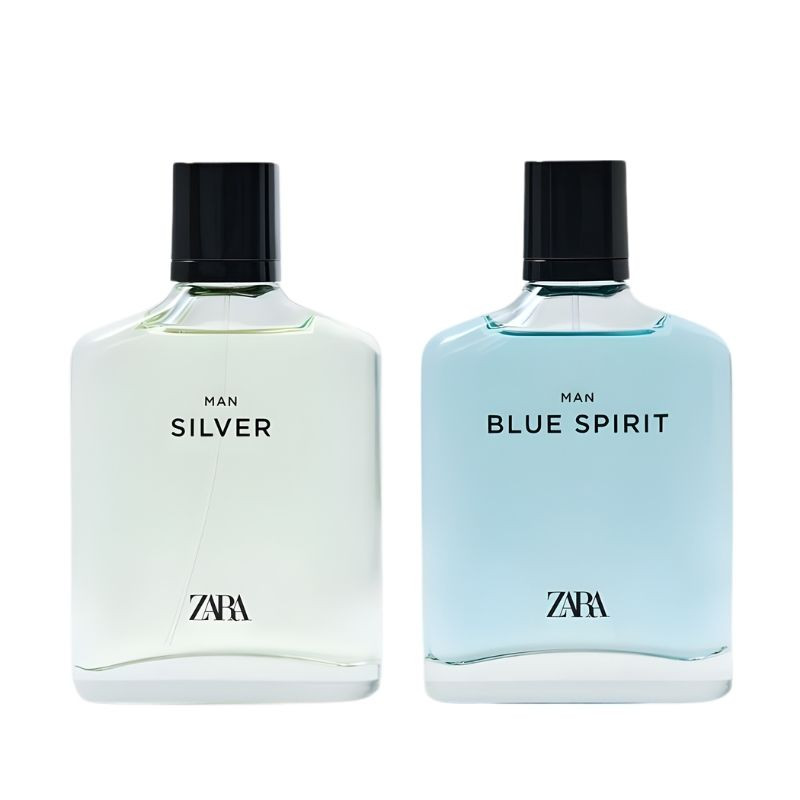ست ادو تویلت مردانه زارا مدل BLUE SPIRIT - SILVER با رایحه خنک حجم 100 میلی لیتر مجموعه 2 عددی