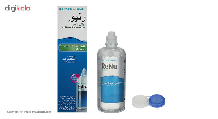 محلول شستشوی لنز رنیو مدل Multi Plus حجم 240 میلی لیتر