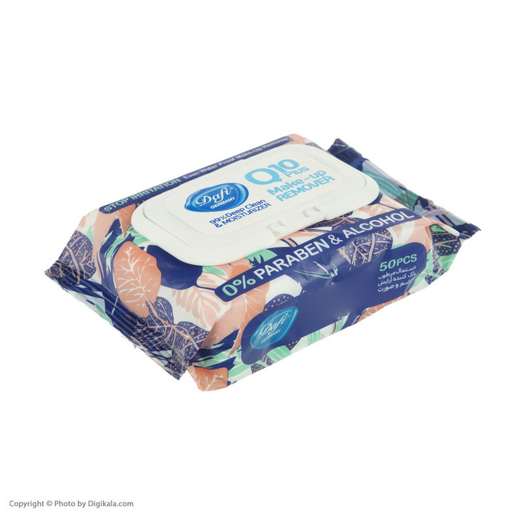 دستمال مرطوب دافی مدل Q10-STOP IRRITATION بسته 50 عددی