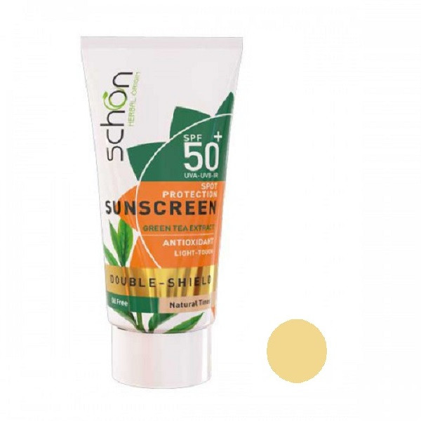 کرم ضد آفتاب رنگی شون SPF 50 مدل دابل شیلد مناسب انواع پوست حجم 50 میلی لیتر