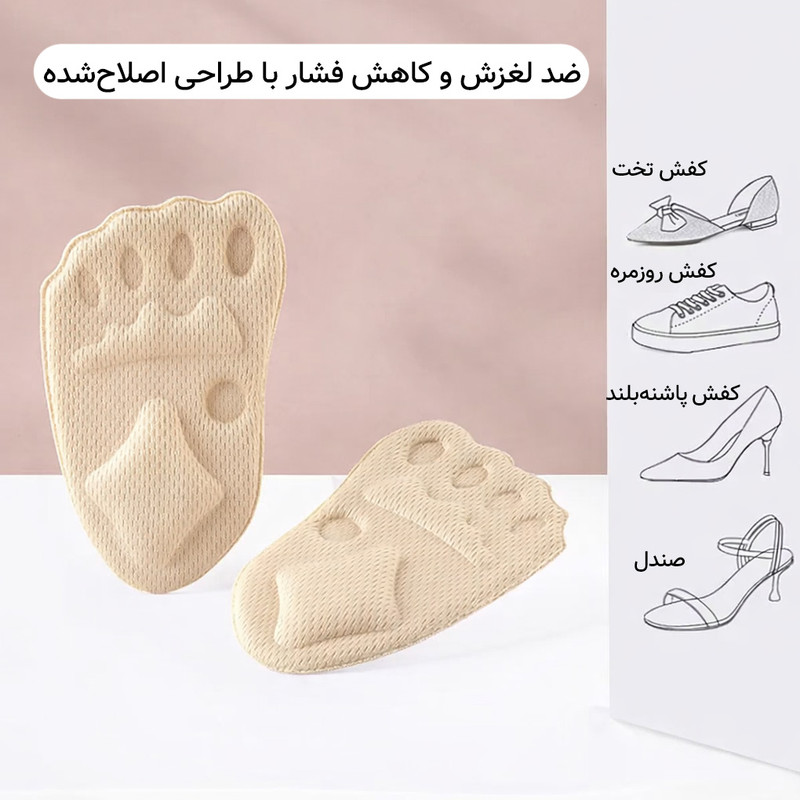 پد زیر پنجه پا مدل پشت چسبدار کد 5670-3 بسته 6 عددی