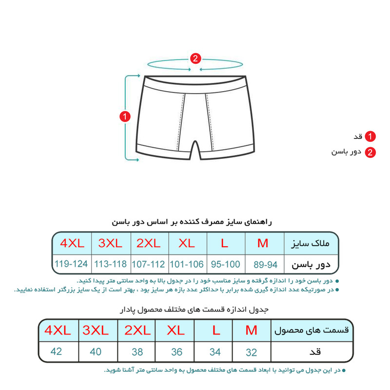 شورت پادار مردانه برهان تن پوش مدل 17-04 بسته 3 عددی
