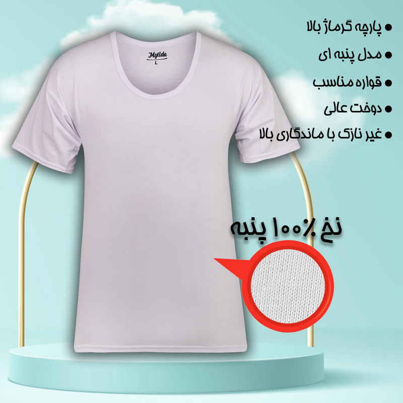 زیرپوش یقه گرد مردانه ماییلدا مدل 4710-4712 بسته 2 عددی
