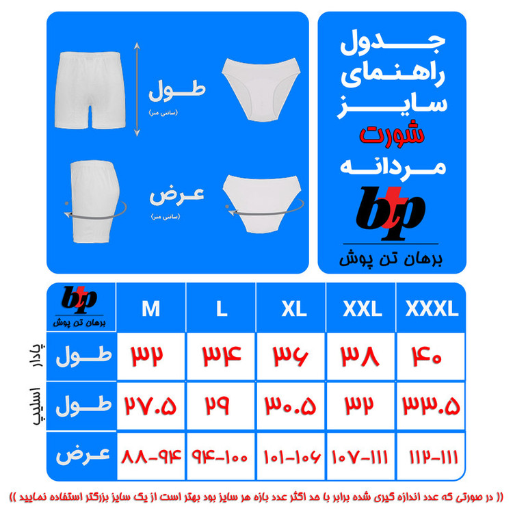 شورت مردانه برهان تن پوش کد 04 بسته 4 عددی