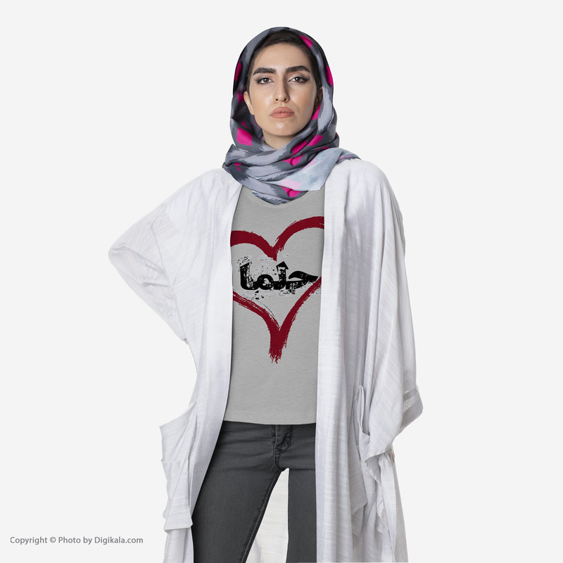 تیشرت آستین کوتاه زنانه طرح حلما کد S456