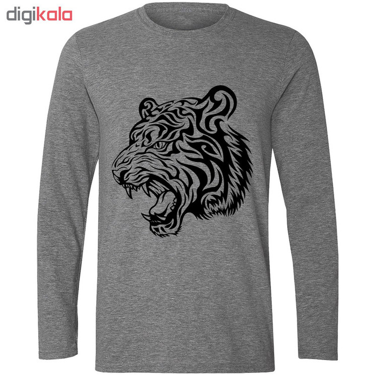 تیشرت آستین بلند مردانه طرح ببر کد S406