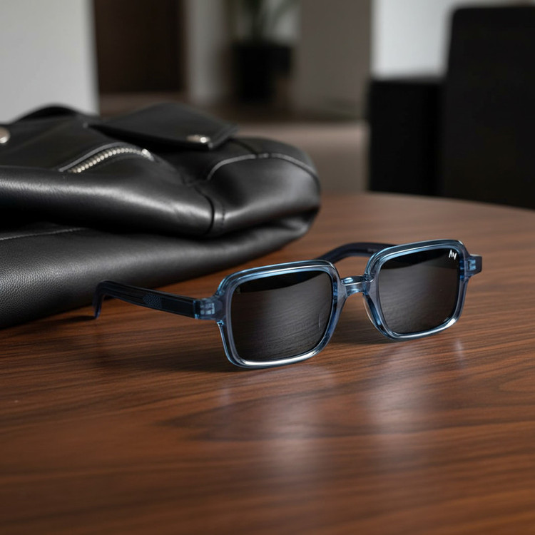 عینک آفتابی مستطیلی آلبرت وگ مدل S32130-C3 Acetate Avantgarde Visionary