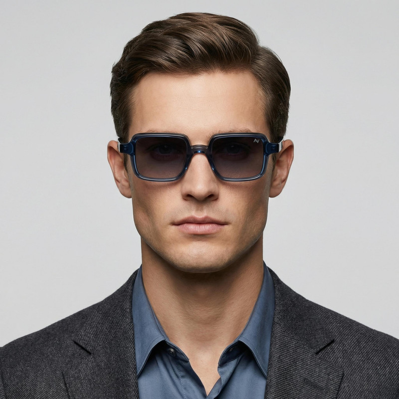 عینک آفتابی مستطیلی آلبرت وگ مدل S32130C3 Acetate Avantgarde Visionary
