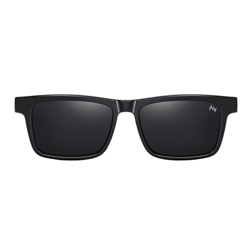 فریم عینک طبی مستطیلی آلبرت وگ مدل CG7703C01P97 Polarized Double Switch مناسب برای انواع صورت به همراه کاور آفتابی