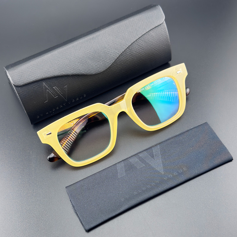 عینک محافظ چشم آلبرت وگ مدل S31105C2-1 Acetate Anti Blue Light