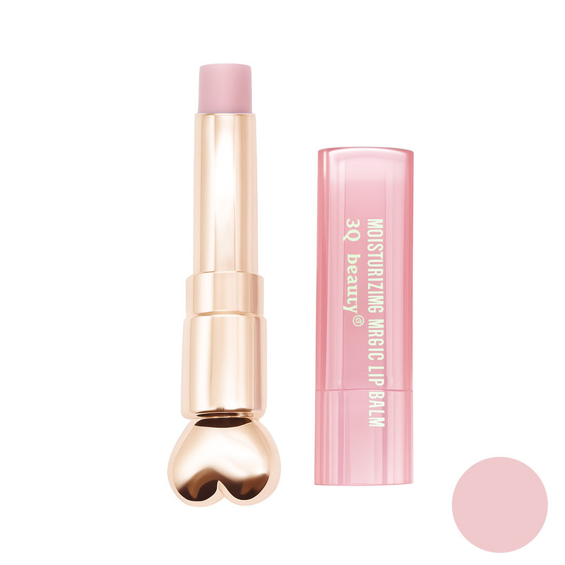 بالم لب حرارتی 3Q Beauty مدل Sweet Sugar بافت سبک، مرطوبکننده و آبرسان با عصاره توتفرنگی و تغییر رنگ طبیعی و تدریجی مناسب پوست لب خشک و حساس