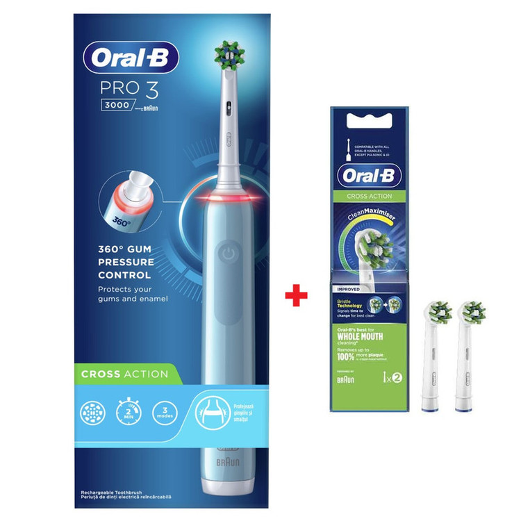 مسواک برقی اورال-بی مدل Pro Series 3 به همراه 2 عدد سری یدک
