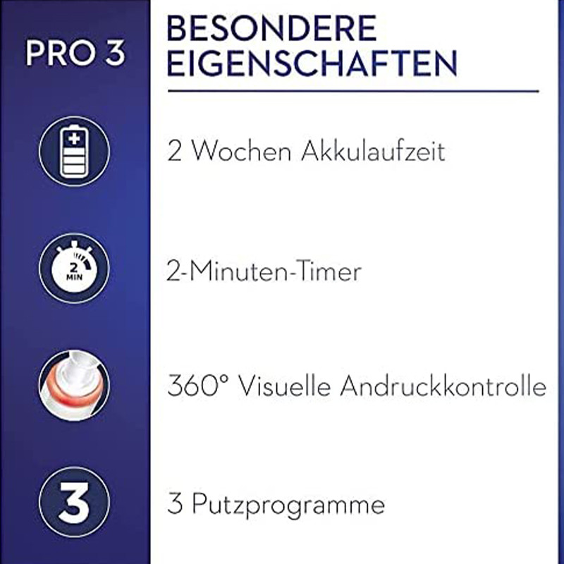 مسواک برقی اورال-بی مدل Pro 3 3000 Pure white