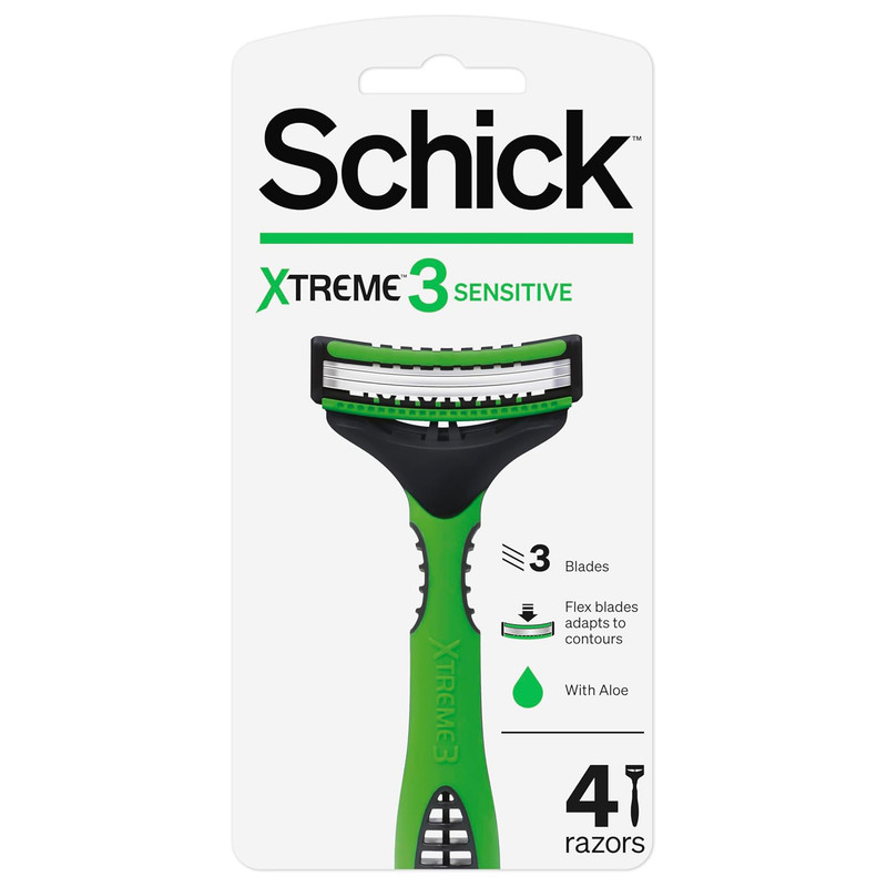 خود تراش شیک مدل xtreme3 sensitive بسته 4 عددی