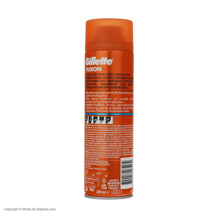 خود تراش ژیلت مدل FUSION 5 POWER به همراه ژل اصلاح ژیلت مدل MOISTURISING حجم 200 میلی لیتر