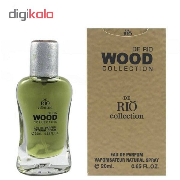 عطر جیبی مردانه ریو کالکشن مدل De Rio Wood Brown حجم 20 میلی لیتر