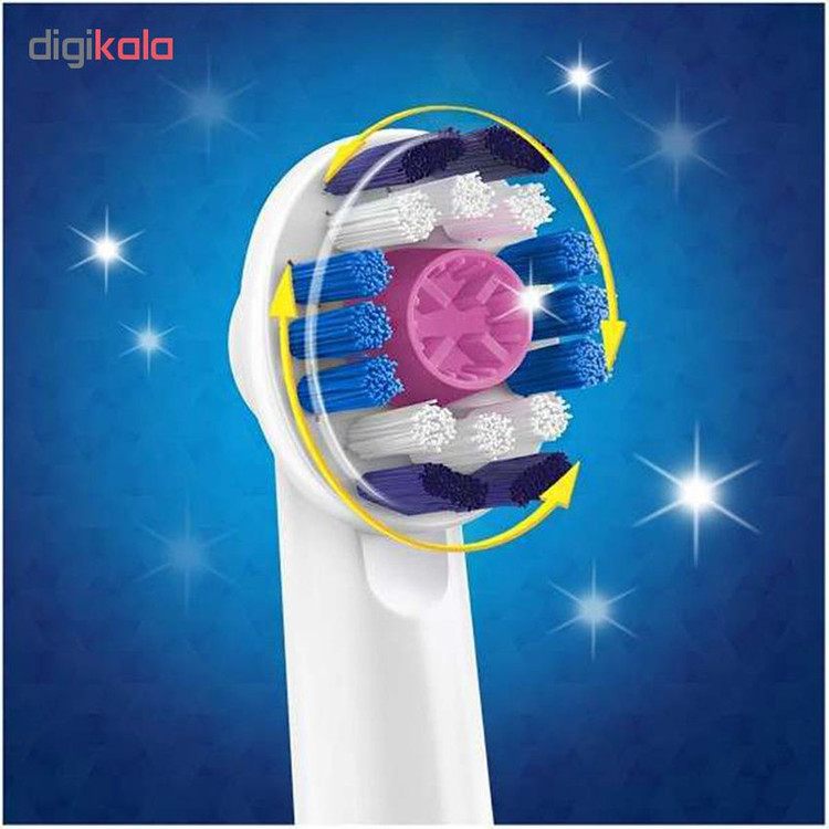 سری یدک مسواک برقی اورال-بی مدل 3D White بسته 4 عددی