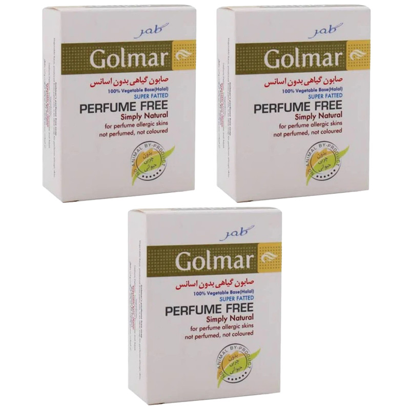 صابون ضد باکتری گلمر مدل NATURAL وزن 100 گرم مجموعه سه عددی