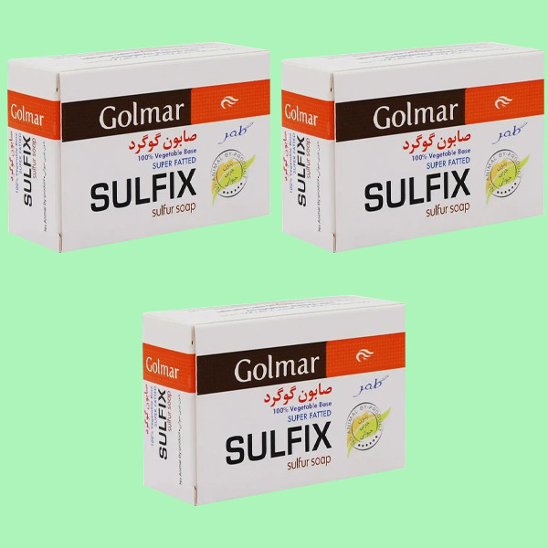 صابون ضد باکتری گلمر مدل Sulfix وزن 120 گرم مجموعه 3 عددی