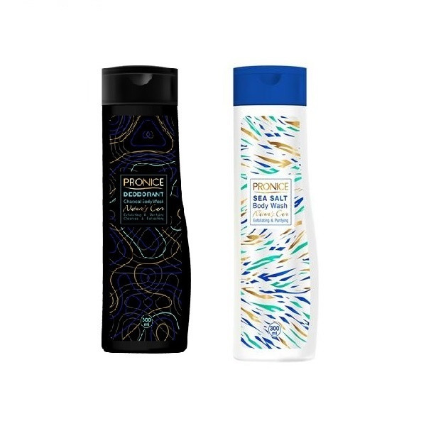 شامپو بدن پرونایس مدل Deodo حجم 300 میلی لیتر به همراه شامپو بدن پرونایس مدل Sea Salt حجم 300 میلی لیتر