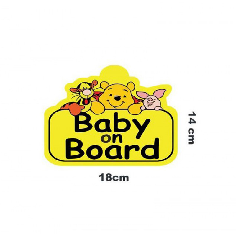 استیکر کودک بیبی آن بورد مدل Winnie the Pooh کد M824