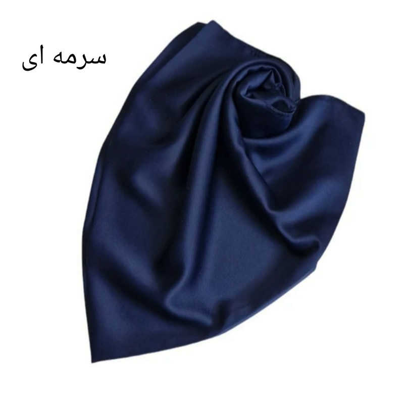 روسری ساتن ابریشم زنانه مدل مینی اسکارف ساتن ابریشم با رنگ بندی با طول و عرض ۷۵*۷۵ سانتیمتر
