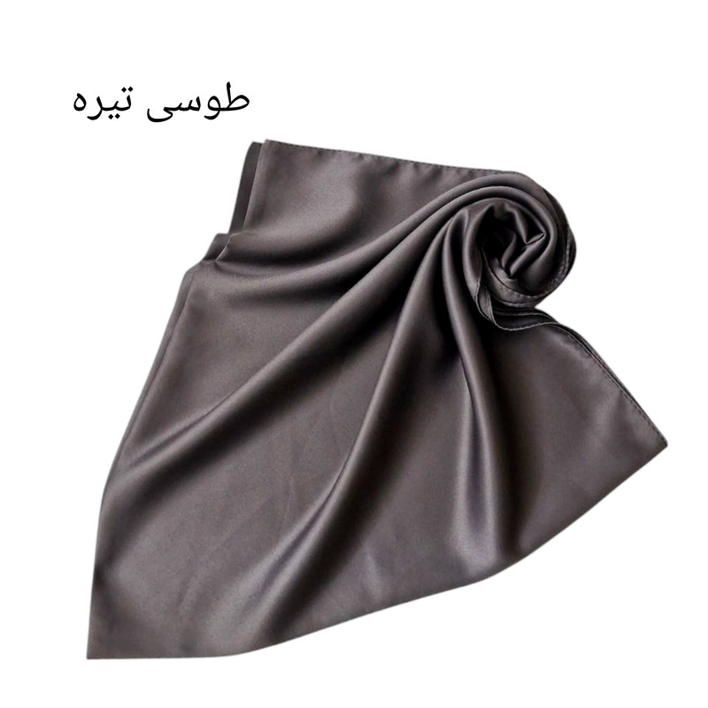 روسری ساتن ابریشم زنانه مدل مینی اسکارف ساتن ابریشم با رنگ بندی با طول و عرض ۷۵*۷۵ سانتیمتر
