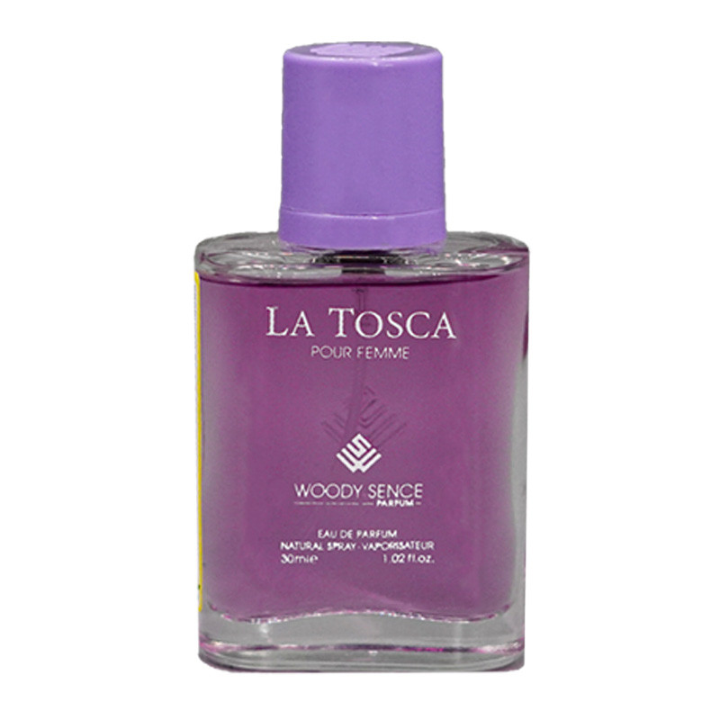 عطر جیبی زنانه وودی سنس مدل لاتوسکا LA TOSCA حجم 30 میلی لیتر