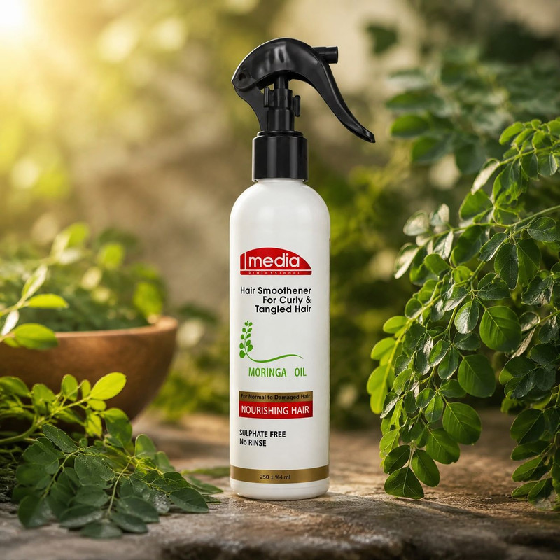 کرم مو مدیا مدل Moringa مناسب برای موی فر و مجعد، آسیب دیده حجم 250 میلی لیتر