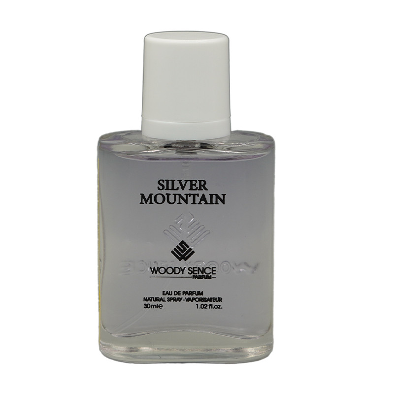 عطر جیبی مردانه وودی سنس مدل silver montian با رایحه خنک حجم 30 میلی‌لیتر