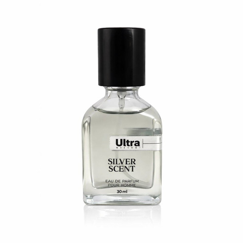 عطر جیبی مردانه اولترا ویرچوآل مدل Silver Scent با رایحه گرم حجم 30 میلیلیتر