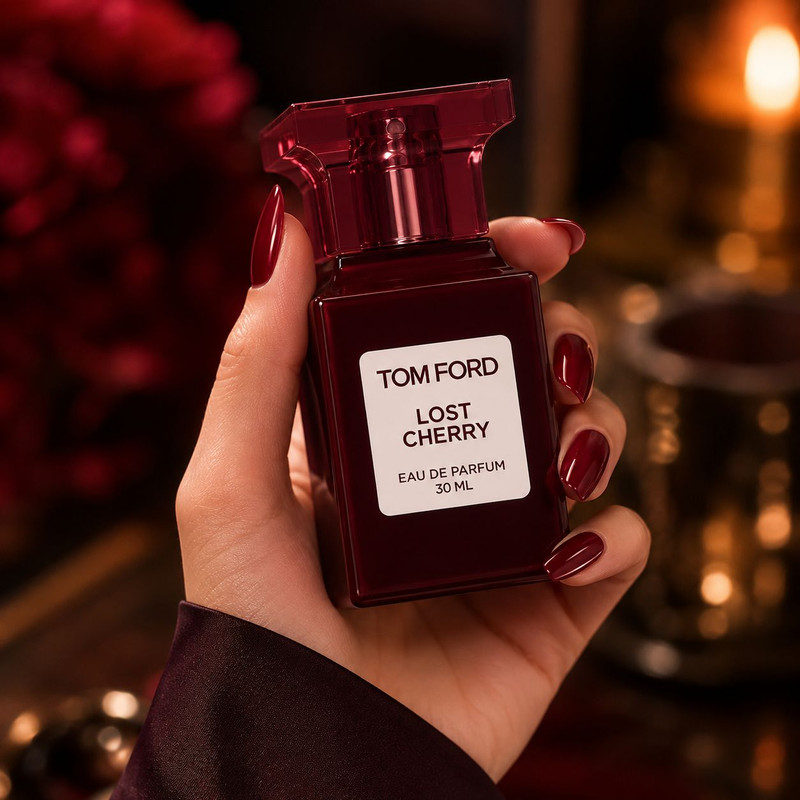عطر جیبی اولترا ویرچوآل مدل Lost Cherry با رایحه شیرین و میوه ای حجم 30 میلیلیتر