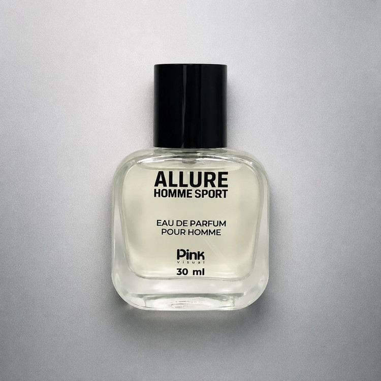 عطر جیبی مردانه پینک ویژوآل مدل Allure Homme Sport با رایحه خنک و مرکباتی حجم 30 میلیلیتر