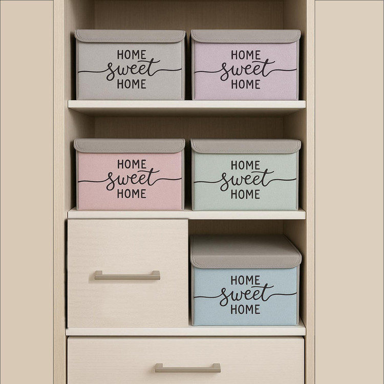 باکس لباس طرح لینن HOME SWEET HOME کد S1