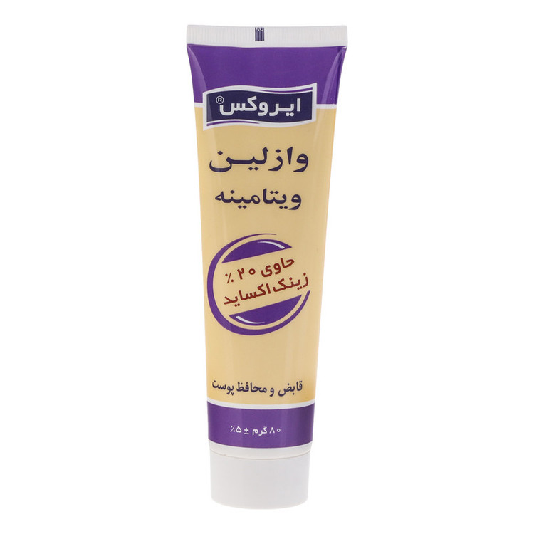 وازلین ایروکس مدل Zinc Oxide مناسب انواع پوست وزن 80 گرم