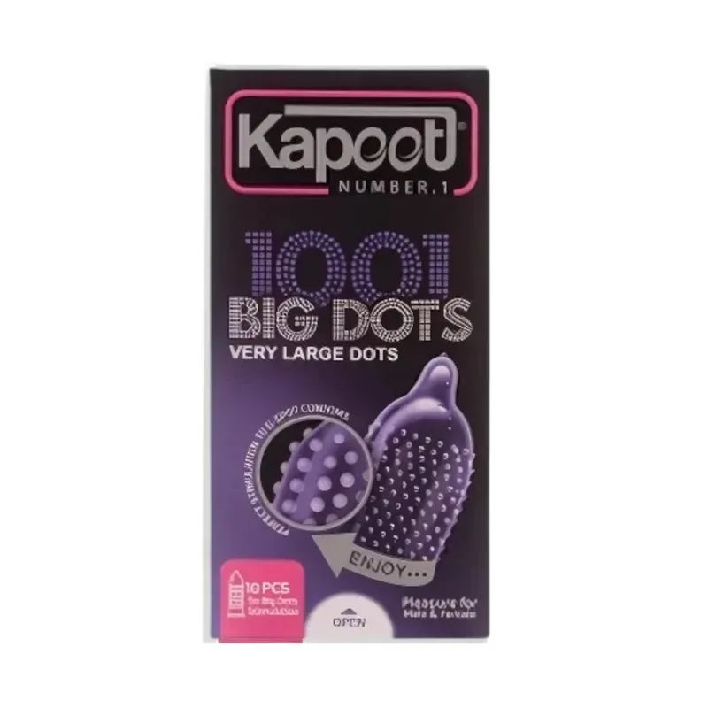 کاندوم تاخیری کاپوت مدل 45 MIN دو بسته 12 عددی به همراه کاندوم خاردار کاپوت مدل BIG DOTS دو بسته 10 عددی