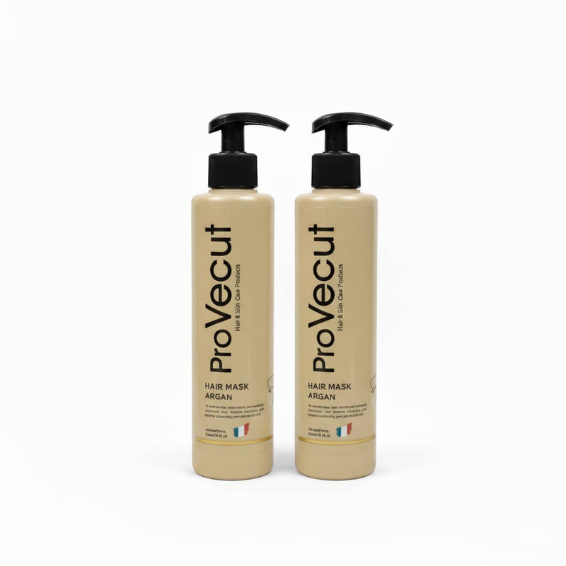ماسک مو تقویت کننده پروویکات مدل آرگان مناسب برای موهای آسیب دیده و کراتین شده حجم 300 میلی لیتر