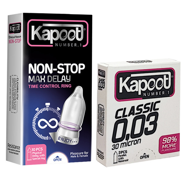 کاندوم کاپوت مدل NON-STOP بسته 10 عددی به همراه کاندوم کاپوت مدل Classic بسته 3 عددی