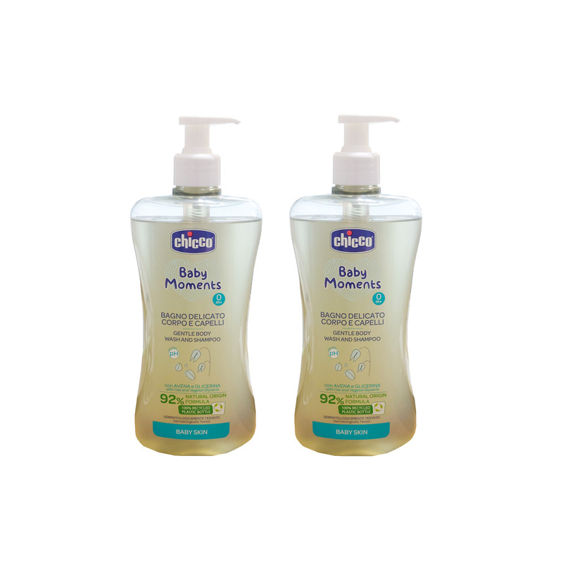شامپو سر و بدن کودک چیکو مدل C10594 bagno حجم 500 میلی لیتر بسته 2 عددی