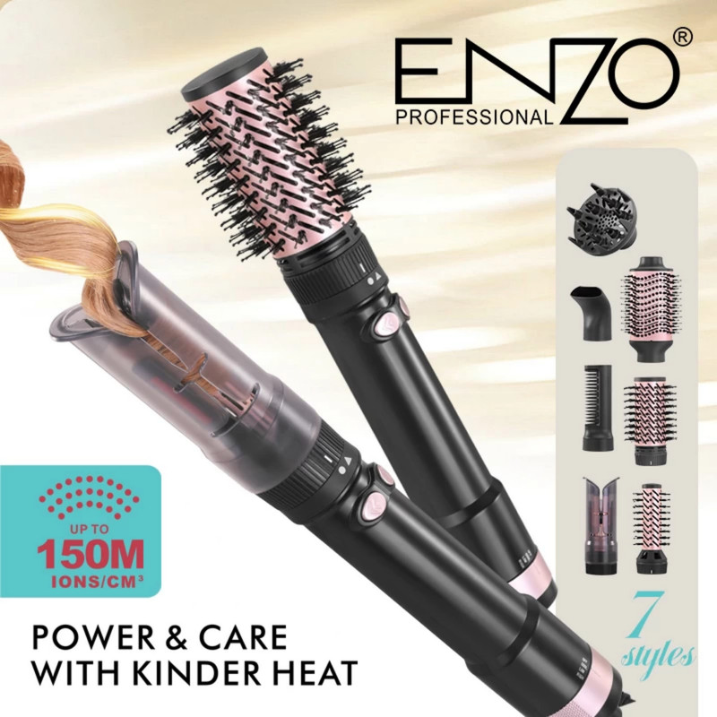 سشوار برسدار چرخشی 1500 وات انزو پروفیشینال مدل EN-760 7in1