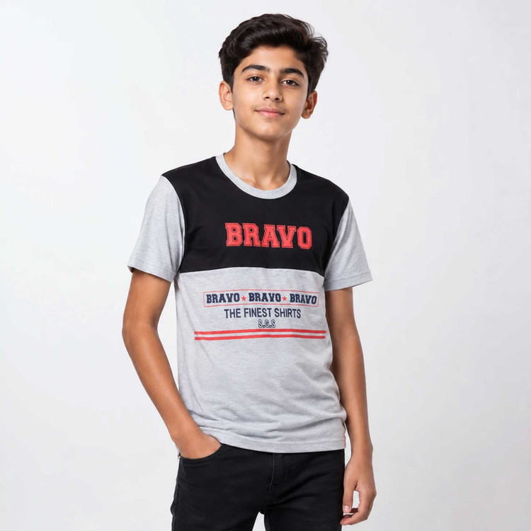 تیشرت آستین کوتاه پسرانه مدل BRAVO