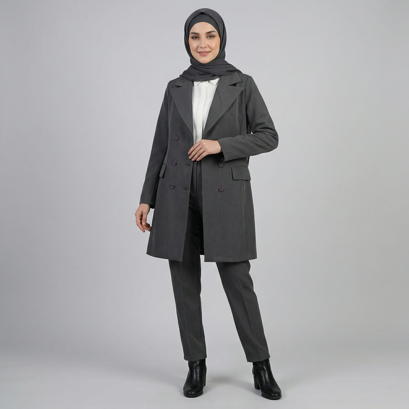 مانتو و شلوار زنانه مدل ملکا کد 195301