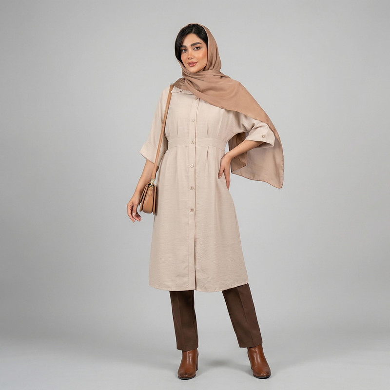 مانتو زنانه مدل باتیس کد 229051