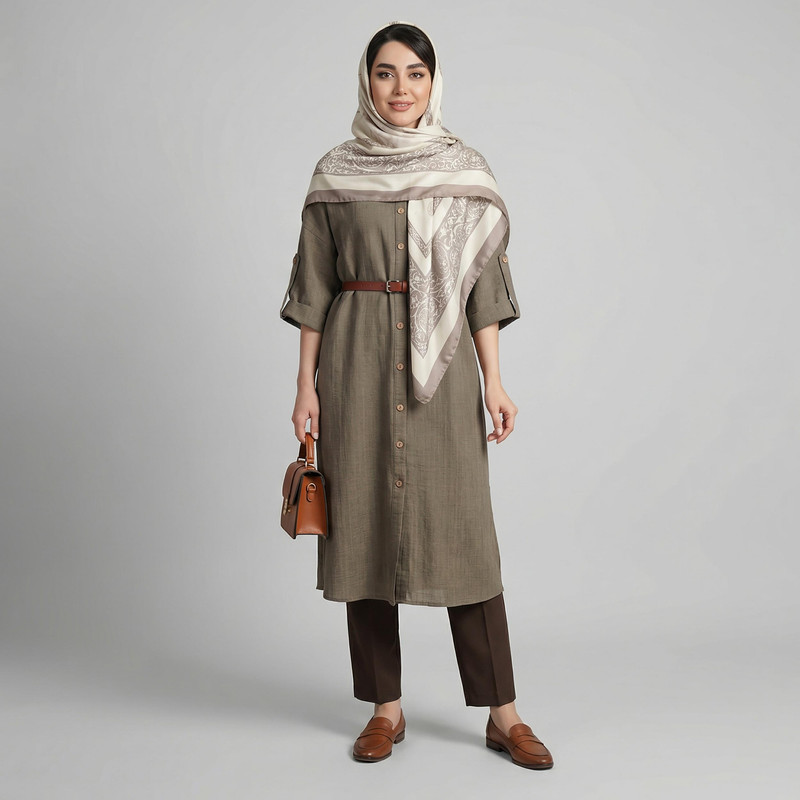 مانتو زیر زانو زنانه مدل واران کد 220209